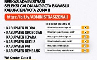 Pengumuman Hasil Penelitian Berkas Administrasi Dan Seleksi Tahap Selanjutnya Calon Anggota Bawaslu Kabupaten/Kota Provinsi Jawa Tengah Zona II
