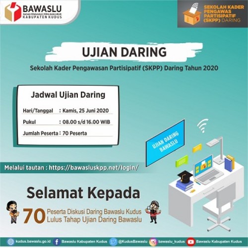 70 Peserta SKPP di Kabupaten Kudus Melaksanakan Ujian Daring