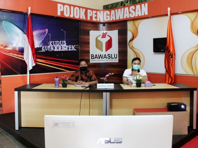 Bawaslu Kudus Ikuti Rakor Mekanisme Musyawarah Penyelesaian Sengketa Pemilihan Tahun 2020