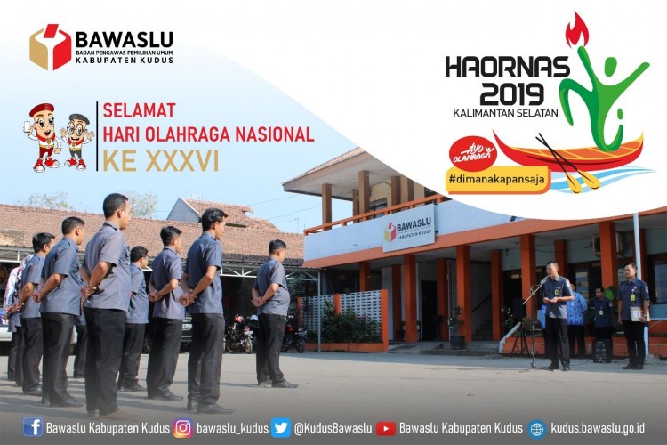 Bawaslu Kudus Peringati Hari Olahraga Nasional ke &ndash; XXXVI 2019