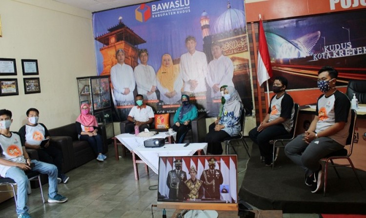Bawaslu Kudus Simak Pidato Kenegaraan Presiden RI Secara Virtual