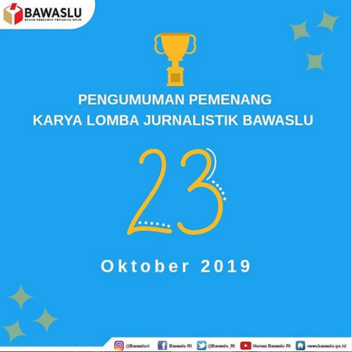 DAFTAR PEMENANG LOMBA KARYA JURNALISTIK PENGAWASAN PEMILU 2019