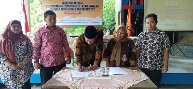 Lagi, Bawaslu Kudus Kembangkan Desa Anti Politik Uang di Desa Menawan