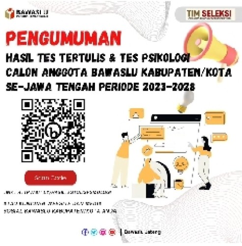 Pengumuman Hasil Seleksi Tes Tertulis dan Tes Psikologi