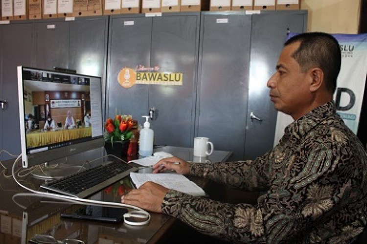Persiapan Jelang Pemilu 2024, Bawaslu Kudus Ikuti Rakor DPB Triwulan I