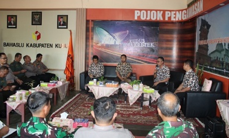 Sebagai Bentuk Pencegahan Pelanggaran Netralitas, Bawaslu Kudus Lakukan Koordinasi Dengan Danramil dan Kapolsek Se-Kabupaten Kudus