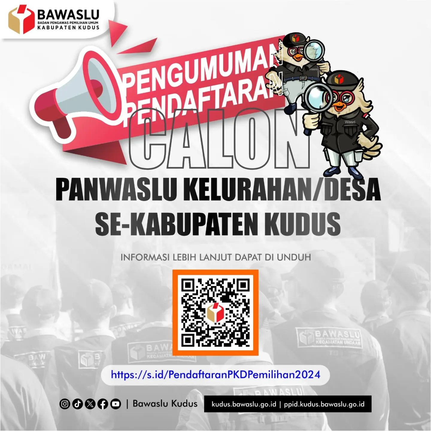 Bawaslu Kudus Buka Pendaftaran Calon Panwaslu Kelurahan/Desa untuk Pemilihan 2024