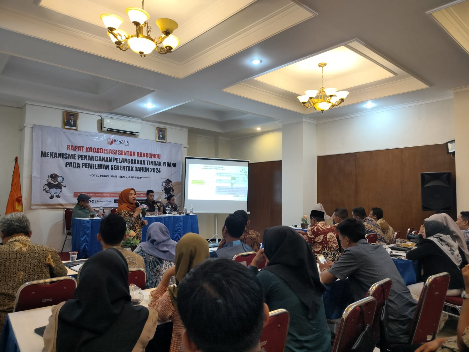 8 Juli 2024 Samakan Perspektif Pola Penanganan Tindak Pidana Pemilihan, Bawaslu Kudus Gelar Rapat Koordinasi Sentra Gakkumdu