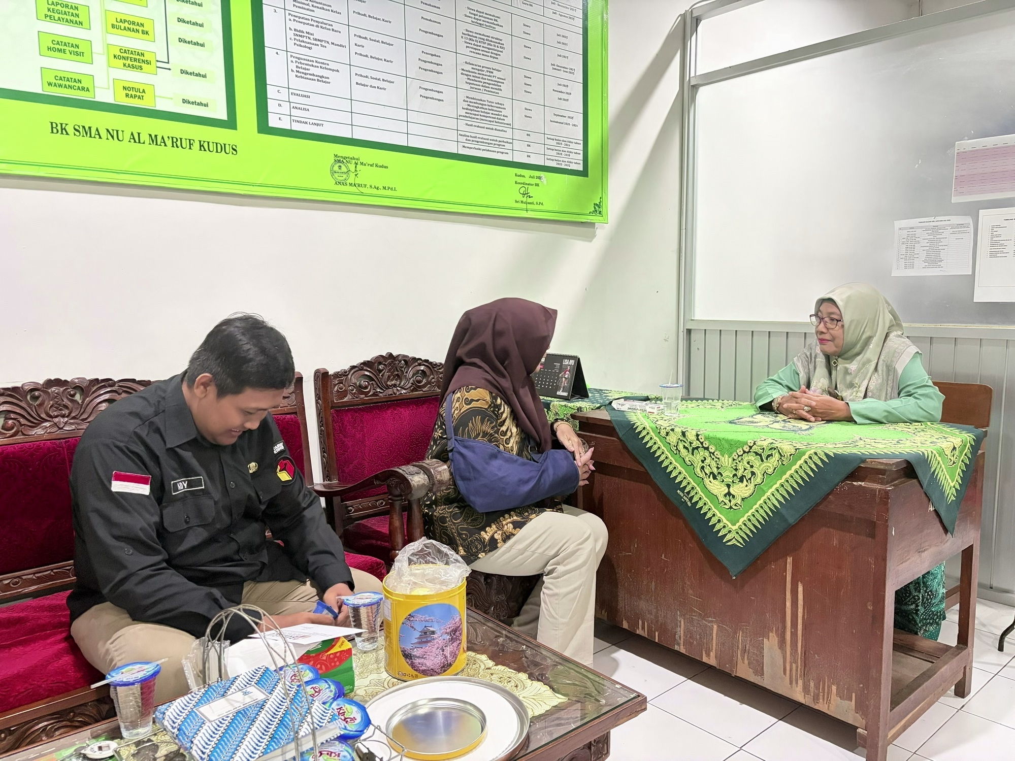 30 April 2026 Bawaslu Kudus Koordinasi dengan SMA NU Al-Ma’ruf Kudus Terkait Program P2P dan Saka Adhyasta Pemilu