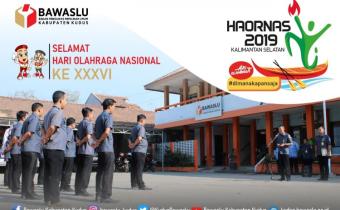 Bawaslu Kudus Peringati Hari Olahraga Nasional ke &ndash; XXXVI 2019