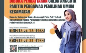 Dibuka Pendaftaran Calon Anggota Panwaslu Kecamatan