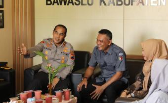 29 Juli 2024 Jalin Sinergi Antar Lembaga, Bawaslu Kudus Terima Kunjungan Kapolres Kudus
